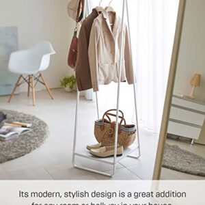 Yamazaki Shelf Home Free Standing Hanger | Steel | Coat Rack, One Size, White