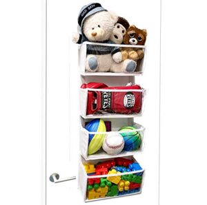 homey product big pocket over the door organizer storage rack - transparent large capacity - for your kitchen, bathroom, toy room, closet