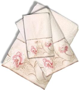 popular bath dublin rose, towel set, beige