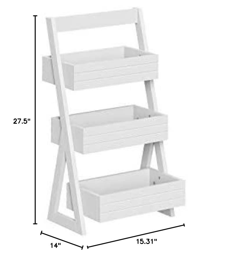 RiverRidge 3-Shelf Storage Caddy, White