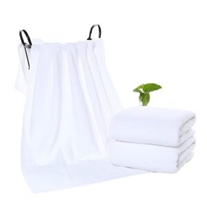 NUPYQL Towels 2Pcs Luxurious Jumbo Bath Sheet Premium Cotton Oversized 70*140cm - Soft Towel Sets for Bathroom - Ultra Soft & Highly Absorbent - White