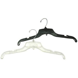 Youth Top Hangers 15” Plastic Clear Case of 100