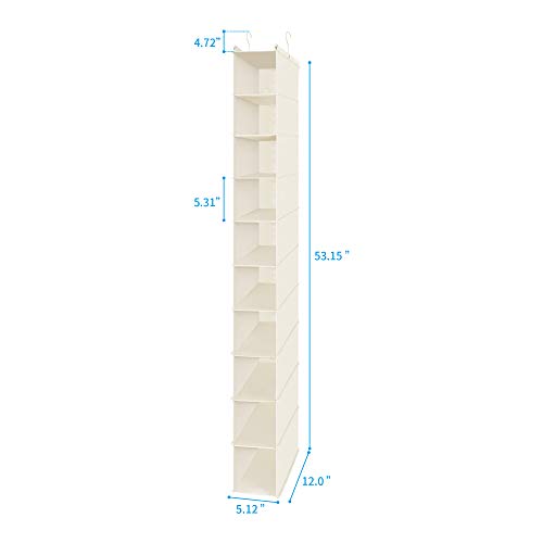 MAX Houser Hanging Closet Organizer, Hanging Sweater Organizer,Foldable Hanging Shelves for Closet