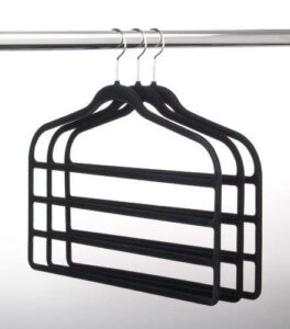 space saving hanger for pants bar pants velvet hangers - set of 4