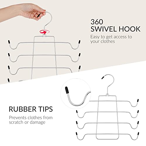 Bra Hanger, Tank Top Hanger Organizer for Closet, 4 Storage Capacity Top Swivel Hook Clothes Wrinkle-Free, ZEDODIER Hanging Space Saving Hanger Bra Holder Camisole Storage