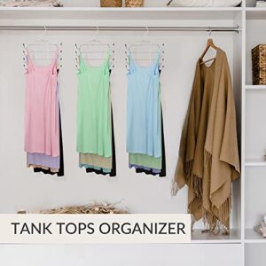 Bra Hanger, Tank Top Hanger Organizer for Closet, 4 Storage Capacity Top Swivel Hook Clothes Wrinkle-Free, ZEDODIER Hanging Space Saving Hanger Bra Holder Camisole Storage