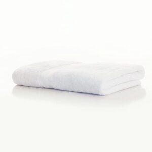 ocm 100% cotton oversized bath sheet | white | supersoft 30" x 60" bathroom towel | for house, dorm, apartment, spa, gym and more