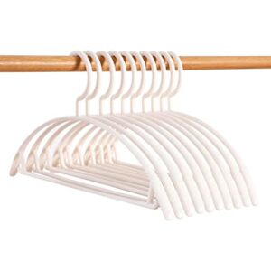 xiaoguozi clothes hanger,hangers space saving lightweight & non slip no shoulder bump suit hangers for coat, sweater, jackets, shirts, white