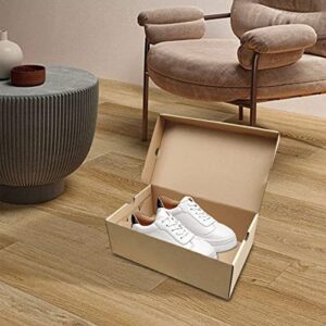 Kraft Paper Shoe Storage Box, Shoes Holder, DIY Assembly Shoes Display Case, Dustproof, Space Saving, Shoes Organizer for Living Room Home Entryway , 35cmx25cmx12cm