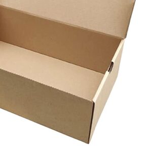 Kraft Paper Shoe Storage Box, Shoes Holder, DIY Assembly Shoes Display Case, Dustproof, Space Saving, Shoes Organizer for Living Room Home Entryway , 35cmx25cmx12cm