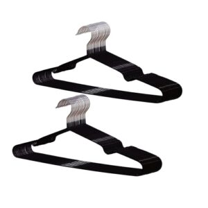 liyzwjy metal hanger with rubber coated,non-slip,clothes hangers, coat hanger, shirt coat hanger (black, 30)