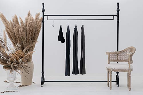 Better to U White Wooden Pants Hangers, Solid Wood Bottom Trousers Jeans Skirt Hangers with Clips (20 Pack)