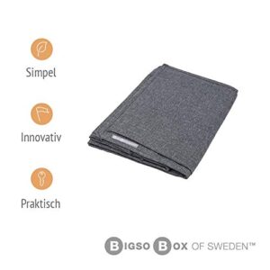 Bigso Soft Hanging Wall Storage Organizer | Hanging Storage Organizer for Closets and Bedrooms | Polyester Back of Door Storage Hanging Pockets Organizer with 4 Compartments | 11.8”x 39.4” | Grey