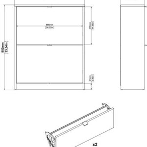 Tvilum Bright 2 Drawer Shoe Cabinet, White