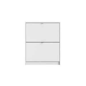 Tvilum Bright 2 Drawer Shoe Cabinet, White