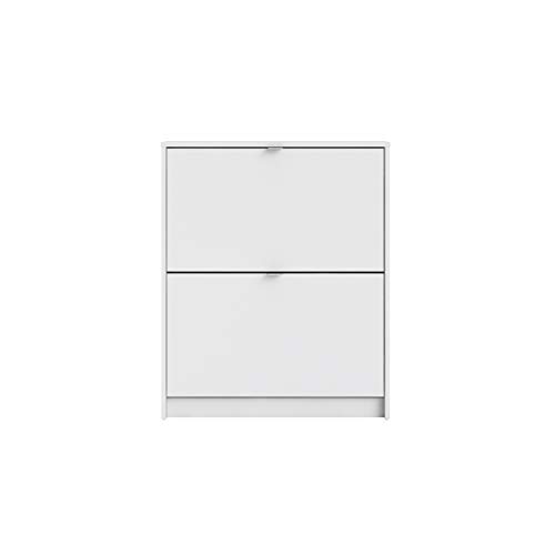 Tvilum Bright 2 Drawer Shoe Cabinet, White