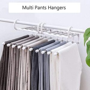 Polly Online Stainless Steel Pants Hangers Trousers Rack Closet Hangers Jeans Clothes Organizer Folding Storage Rack Trousers Hangers Space Saving