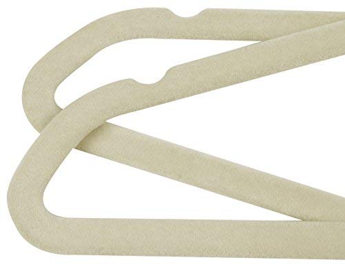 Utopia Home Kids Velvet Bulk Hangers - Small Clothes Hanger - Non Slip - Space Saver - Ivory Color (Bulk Pack of 100)