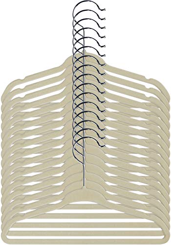 Utopia Home Kids Velvet Bulk Hangers - Small Clothes Hanger - Non Slip - Space Saver - Ivory Color (Bulk Pack of 100)