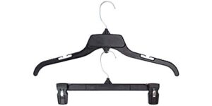 hangon combo set recycled plastic shirt & pants hangers, 17 inch & 12 inch, black, 10 pack