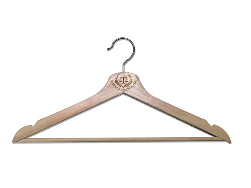 3D Laser Engraved Superior Court Judge Garment Wood Robe Clothes Hanger (Superior Court Judge)