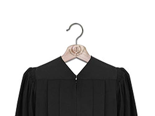 3D Laser Engraved Superior Court Judge Garment Wood Robe Clothes Hanger (Superior Court Judge)