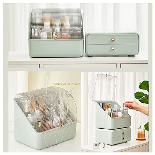WGLAWL Cosmetic Display Cases, Countertop Makeup Organizer Stands Holder Box Cosmetic Storage Rack Cabinet with Drawers Lipstick Rack, for Bathroom Bedroom Dresser Vanity (Without Lipstick)