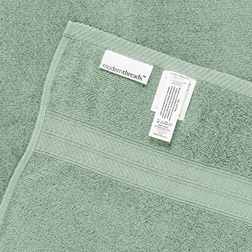 Modern Threads Trefoil Filigree 6-Piece Reversible Yarn Dyed Jacquard Towel Set - Bath Towels, Hand Towels, & Washcloths - Super Absorbent & Quick Dry - 100% Combed Cotton