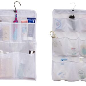 MISSLO Shower Caddy Organizer 5 Pockets + 8 Pockets Mesh Shower Organizer