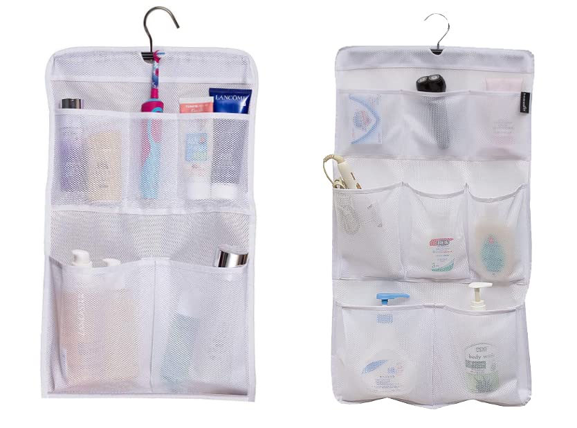 MISSLO Shower Caddy Organizer 5 Pockets + 8 Pockets Mesh Shower Organizer