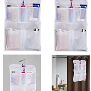 MISSLO Shower Caddy Organizer 5 Pockets + 8 Pockets Mesh Shower Organizer