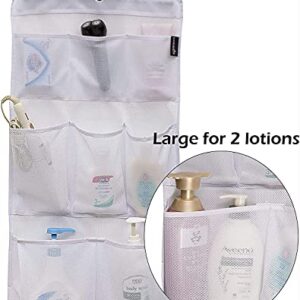 MISSLO Shower Caddy Organizer 5 Pockets + 8 Pockets Mesh Shower Organizer