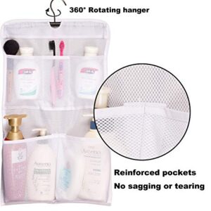 MISSLO Shower Caddy Organizer 5 Pockets + 8 Pockets Mesh Shower Organizer