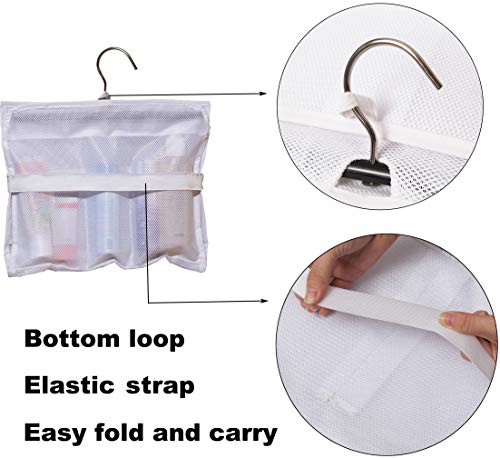 MISSLO Shower Caddy Organizer 5 Pockets + 8 Pockets Mesh Shower Organizer