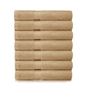 cotton craft simplicity bath towels set -7 pack- 27x52-100% cotton bath towel - lightweight absorbent soft easy care quick dry everyday luxury hotel spa gym shower beach pool camp travel dorm - linen