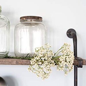 BarnwoodUSA Rustic Wooden Shelf with 2 Planks, Farmhouse Wall Ledge, Natural Weathered Gray