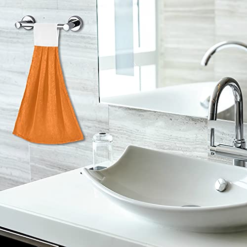 Orange Halloween Kitchen Hanging Towel 12 x 17 in Bath Bathroom Towels Hand Tie Towel Set 2 Pcs Tea Bar Dish Cloths Dry Towel Soft Absorbent Durable for Laundry Room Decor