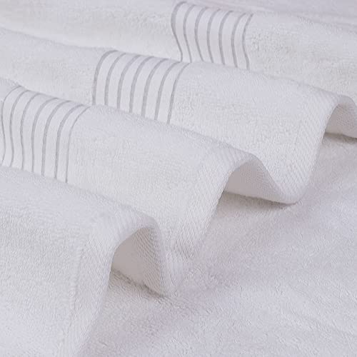 Utopia Towels - Bath Towels Set - Luxurious 600 GSM 100% Ring Spun Cotton - Quick Dry, Highly Absorbent, Soft Feel Towels, Perfect for Daily Use (Pack of 4) (27 x 54, White)