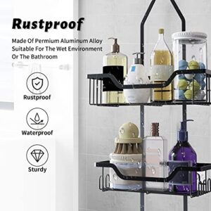 lutwsula Shower Caddy Hanging,Shower Organizer Hanging With Hooks For Shower Sponge,Stainless Steel Hanging Shower Organizer With Toothpaste Holder Shower Shelves for Bathroom Decor-Black.