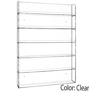 AMT Acrylic Nail Polish Racks for the Wall. CLEAR Nail Polish Display. Young Living Essential Oils Organizer. Holds up to 180 Btls. Plus a Microfiber Cloth for Cleaning Purposes (6 Tier- 180)