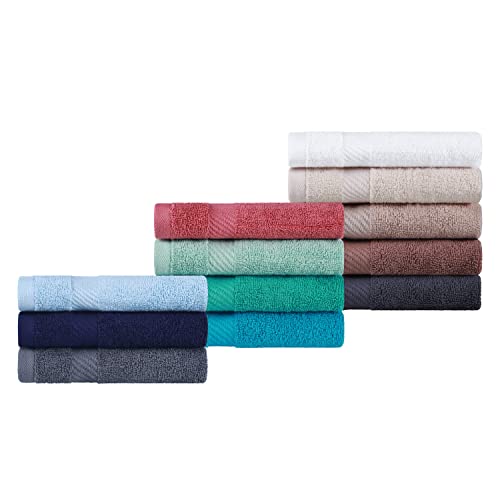 SUPERIOR Egyptian Cotton Quick Drying 3-Piece Towel Set, Home Essentials Includes 1 Bath, 1 Hand, and 1 Face Towel, Absorbent Towels for Guest/Master Bathroom, Shower Basics, Sandy Rose