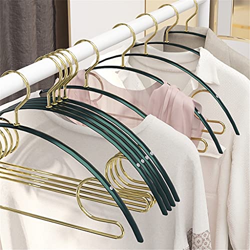 n/a Clothes Hanger Aluminum Alloy Wardrobe Space Saving Clothing Hanger Non Slip Drying Hanger Sweater Coat Pants Shirt Storage Rack (Color : Black, Size : 5pcs)