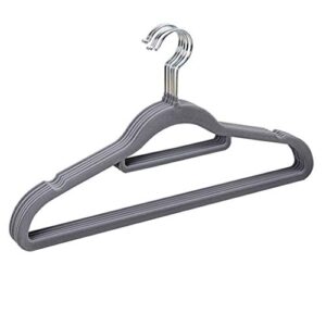 n/a 20 pcs non-slip velvet hangers - suit hanger thin space saving 360 degree swivel hook strong and durable clothes hange (color : black)