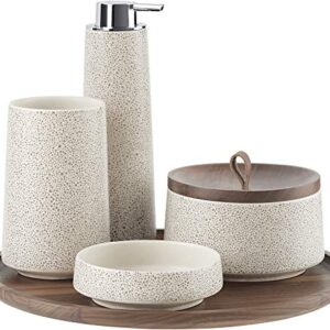 Kohler 29590-SSP-HDN K-29590-SSP-HDN Bente Bathroom Accessories, 5 Piece, Shagreen Oyster Pearl