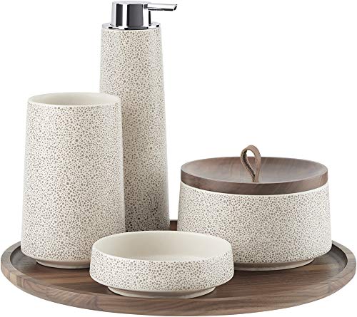 Kohler 29590-SSP-HDN K-29590-SSP-HDN Bente Bathroom Accessories, 5 Piece, Shagreen Oyster Pearl