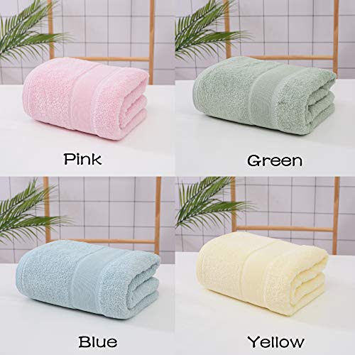 Aibaser Bamboo Cotton Bath Towels-27x54inch - Natural, Ultra Absorbent Towels for Bathroom (6 Piece Set)