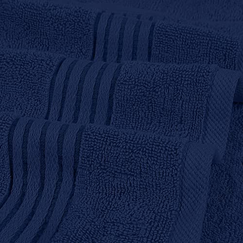 Utopia Towels 6 Piece Luxury Hand Towels Set, (16 x 28 inches) 100% Ring Spun Cotton, Lightweight and Highly Absorbent 600GSM Towels for Bathroom, Travel, Camp, Hotel, and Spa (Navy)