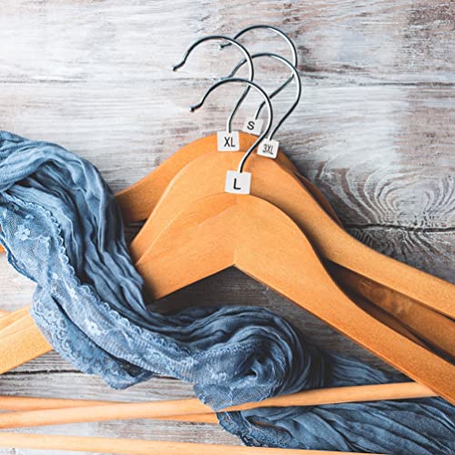 Cabilock Clothes Hanger Size Markers, 200Pcs Plastic Garment Size Markers DIY Snap Labels Number Tags Closet Rack Dividers Hangers 2XS- 5XL