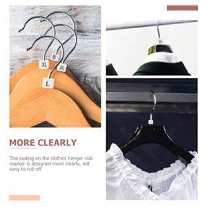 Cabilock Clothes Hanger Size Markers, 200Pcs Plastic Garment Size Markers DIY Snap Labels Number Tags Closet Rack Dividers Hangers 2XS- 5XL