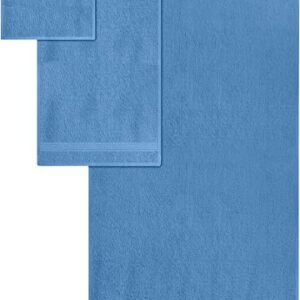 Utopia Towels 8-Piece Premium Towel Set, 2 Bath Towels, 2 Hand Towels, and 4 Wash Cloths, 600 GSM 100% Ring Spun Cotton Highly Absorbent Towels for Bathroom, Gym, Hotel, and Spa (Electric Blue)